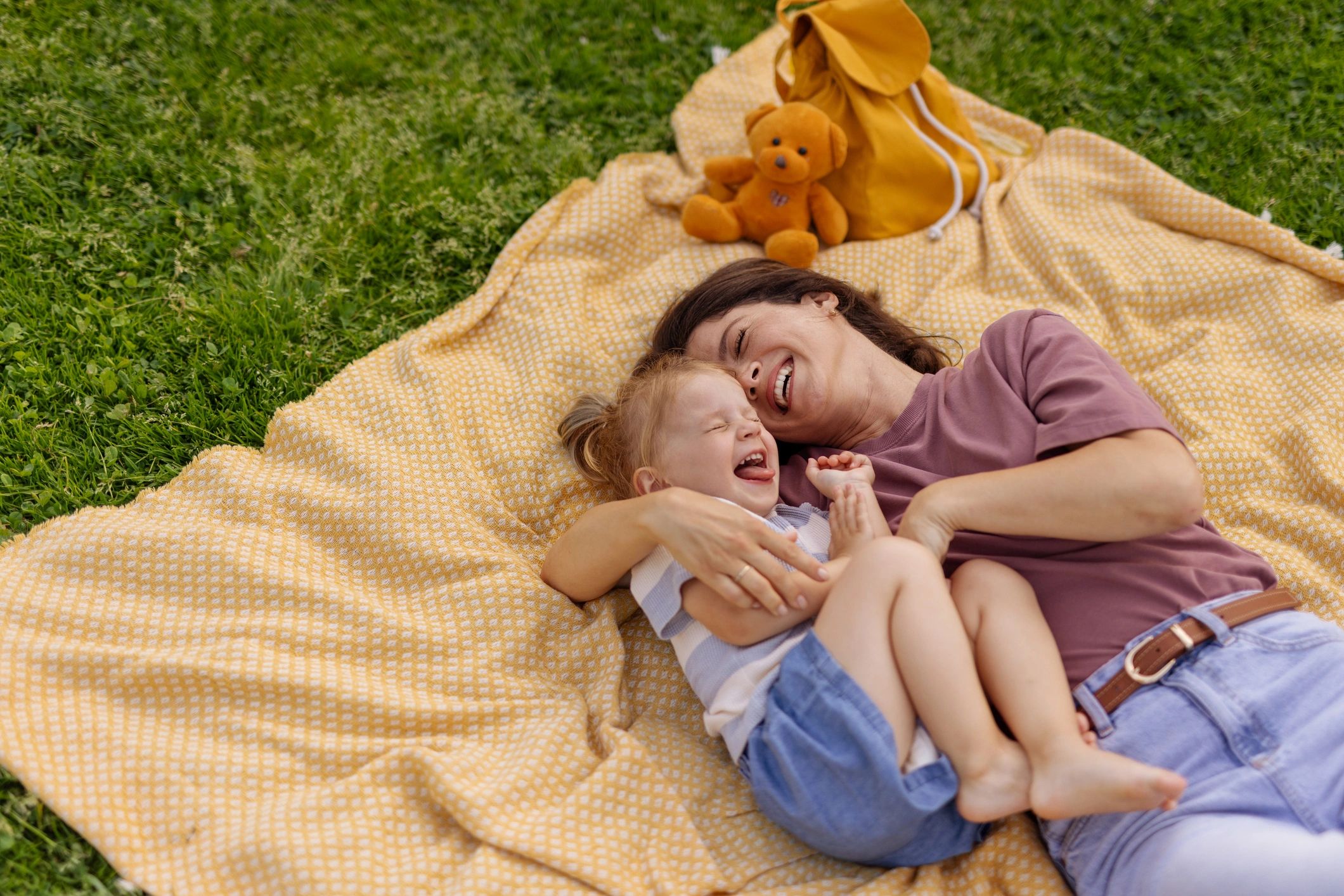 parent and child playing